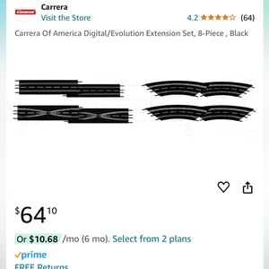 Carrera Of America Digital/Evolution Extension Set, 8-Piece , Black